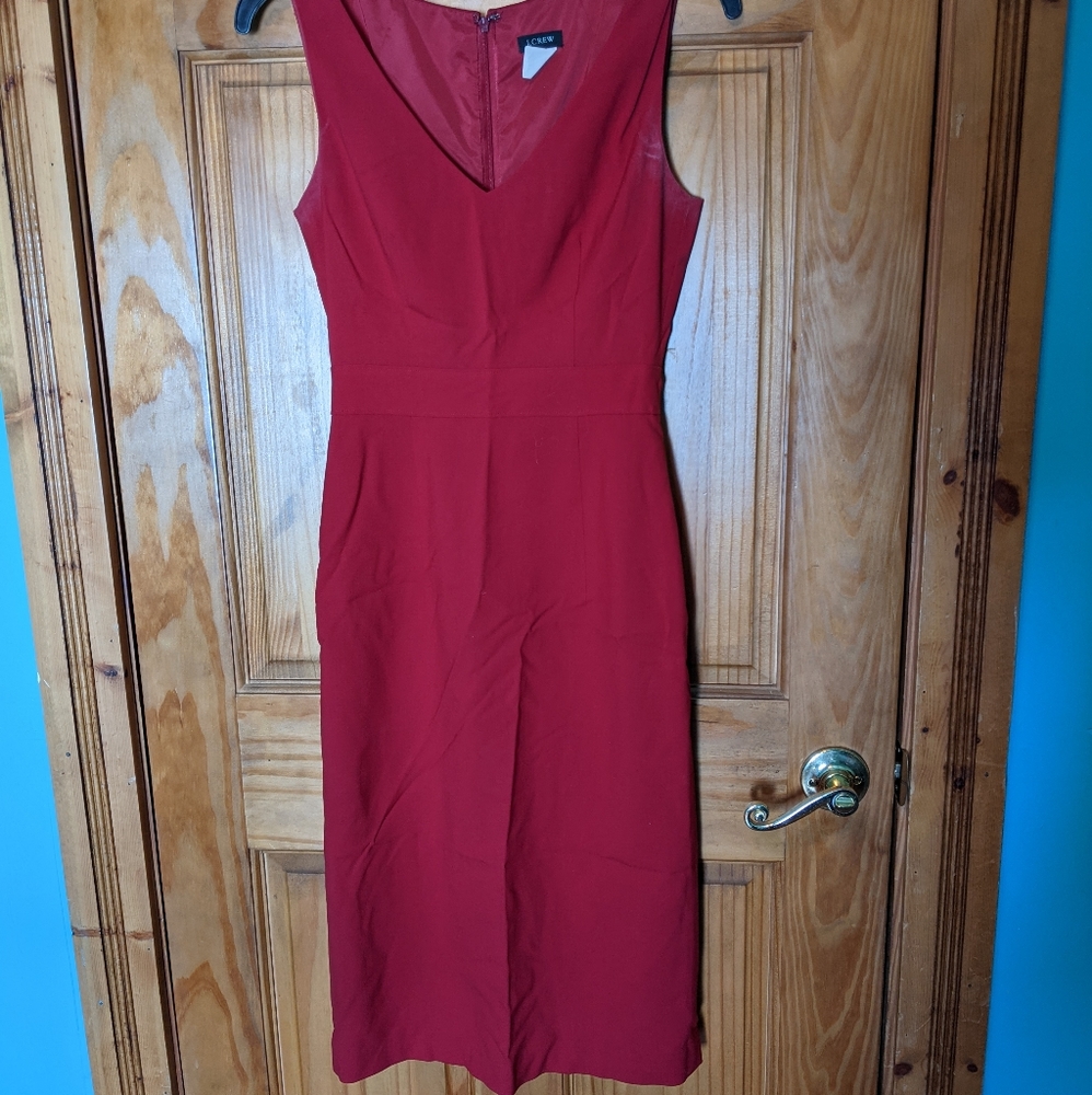 Red J Crew dress